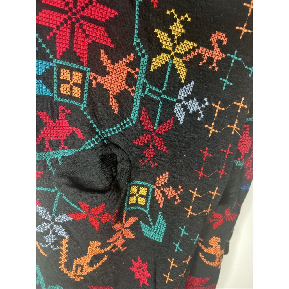 Johnny Was Sweater Kimono Embroidered Floral Cardigan VTG Duster Pockets Sz S - Picture 13 of 16